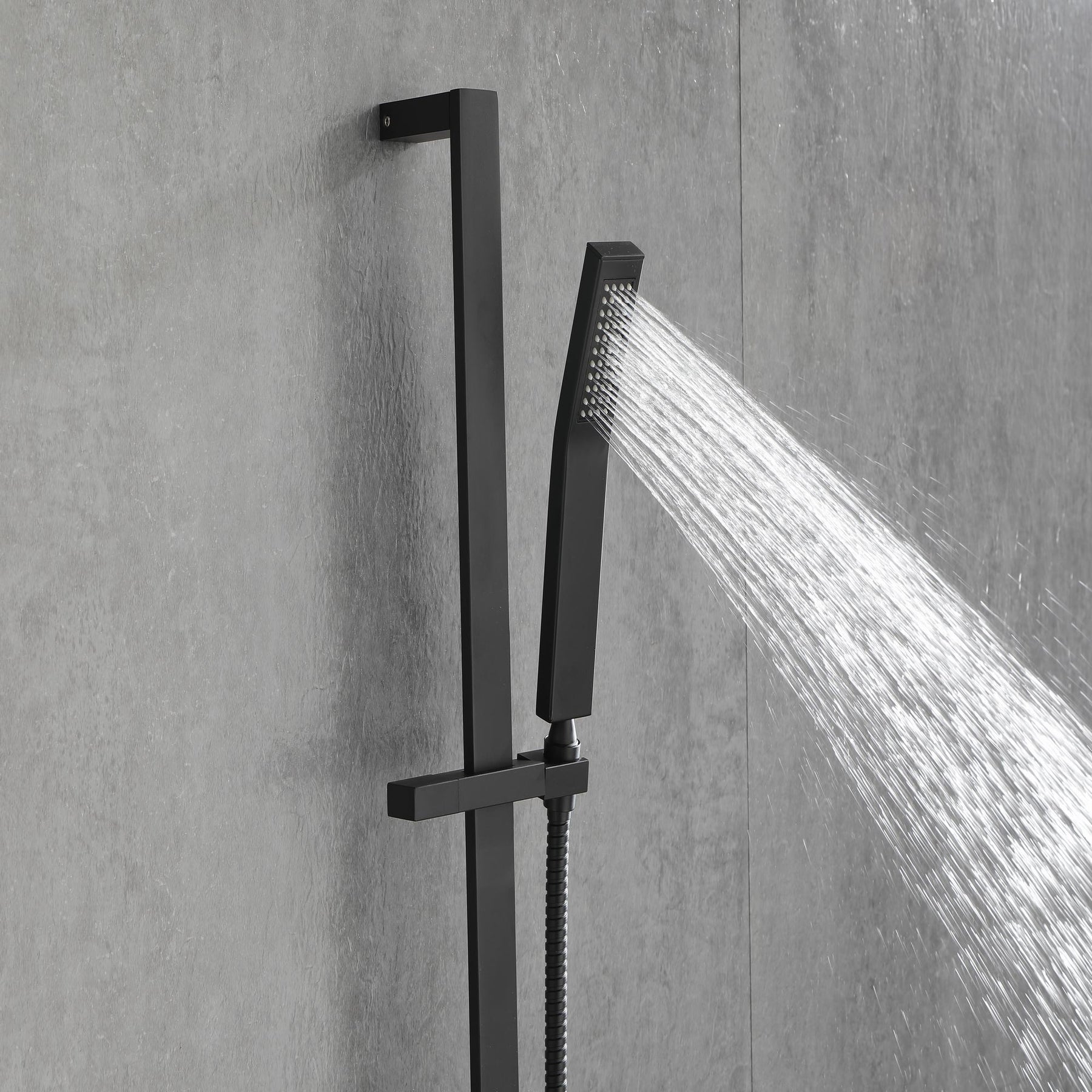 Matte Black Handheld Shower with 59Inch Hose Forclover