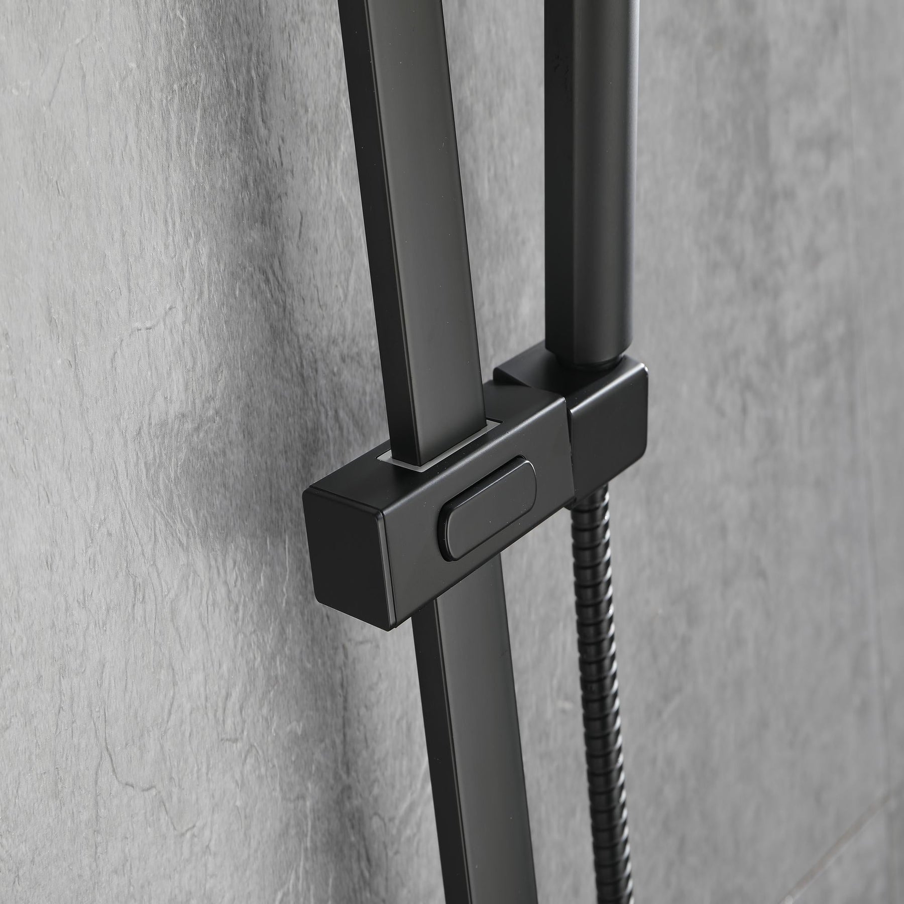 Matte Black Handheld Shower with 28Inch Slide Bar Forclover