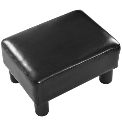 PU Leather Rectangular Seat Ottoman Footstool