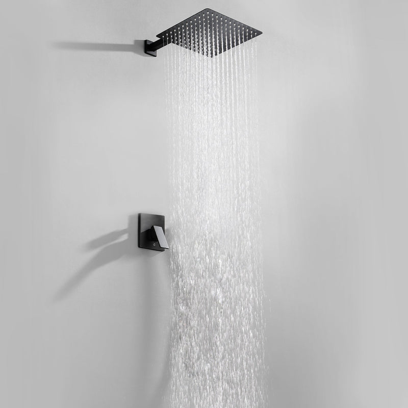 Modern Wall Mounted Ultra-thin Square Shower Bar System