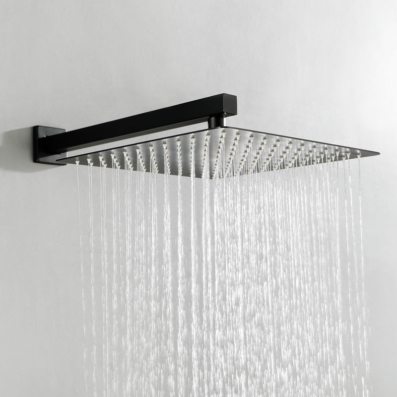 Modern Wall Mounted Ultra-thin Square Shower Bar System