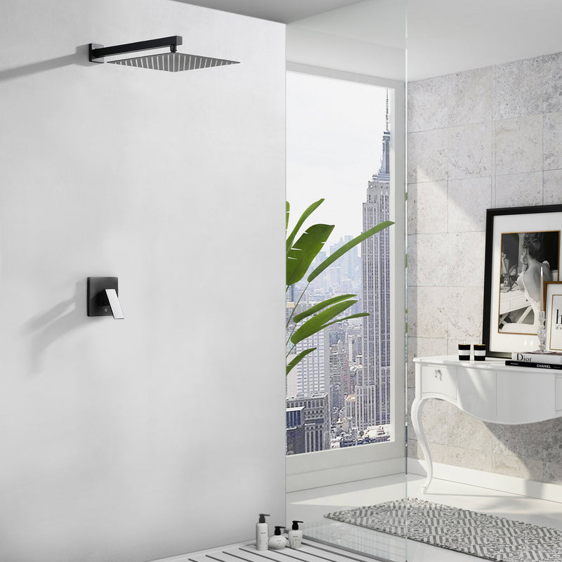 Modern Wall Mounted Ultra-thin Square Shower Bar System