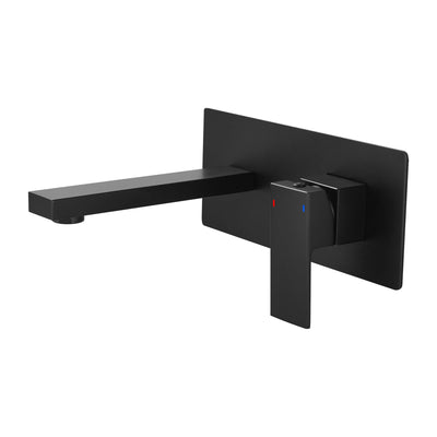 Matte Black Wall Mounted Bathroom Faucet