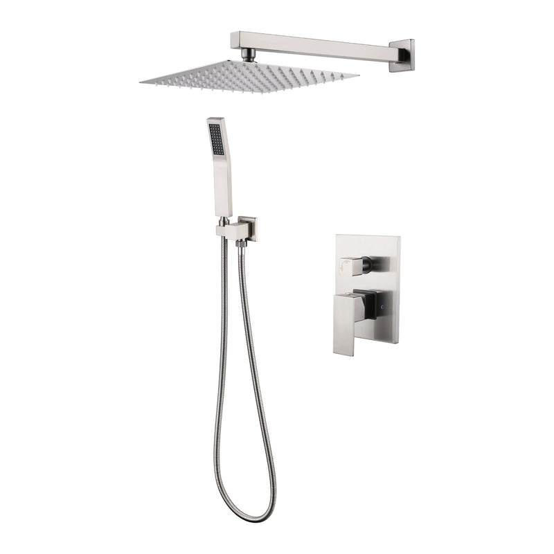 Brushed Nickel Spray Showerhead Ceiling Mounted Shower System