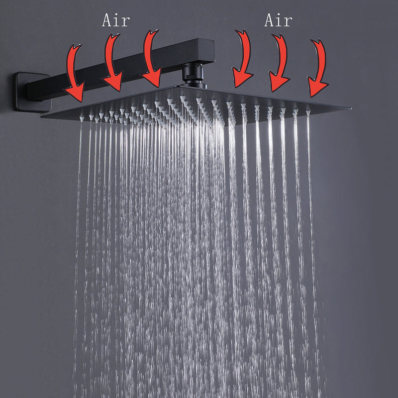 Modern Wall Mounted Ultra-thin Square Shower Bar System