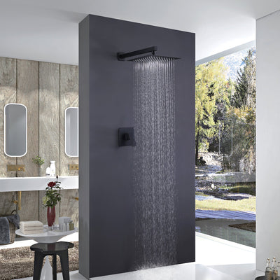 Modern Wall Mounted Ultra-thin Square Shower Bar System