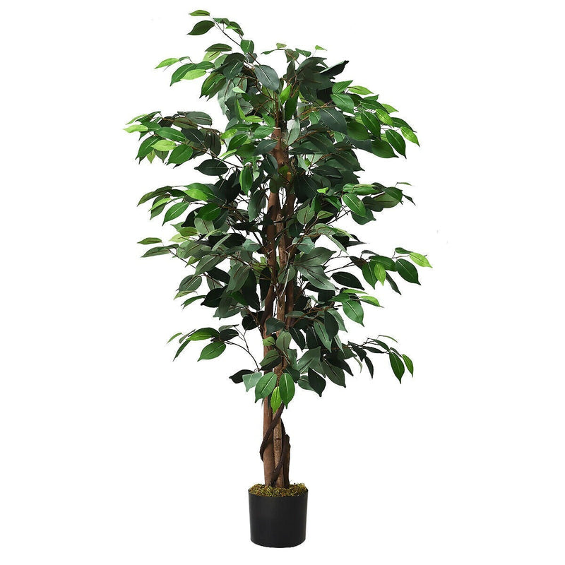 4 Ft In/Outdoor Trunks Artificial Ficus Silk Tree